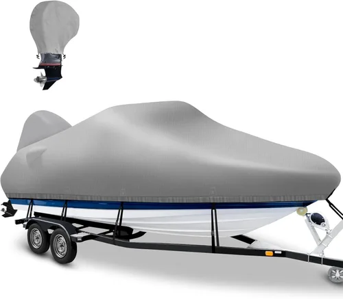 Miniatura 8 de Cubierta impermeable para barco de 1200D con cubierta para motor, lona marina tejida con solución de tinte, cubierta remolcable para barco