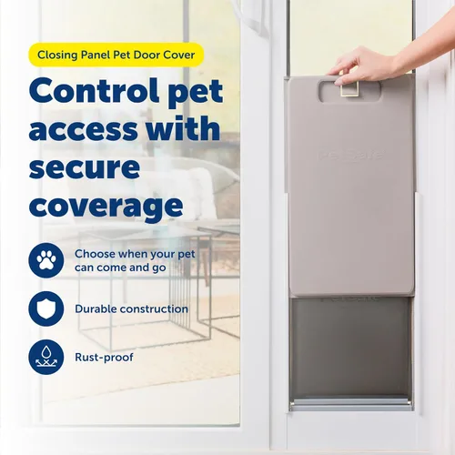 Miniatura 2 de Cubierta de Puerta para Mascotas PetSafe con Panel de Cierre - Restringe el Acceso de las Mascotas - Cubierta de Plástico Duradera - Resistente al