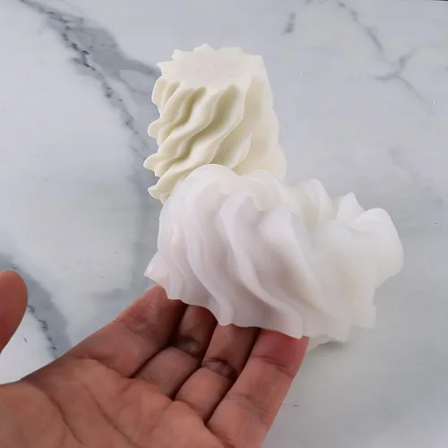Miniatura 5 de Molde de vela de silicona en forma de corazón, columna de amor para bricolaje, espuma geométrica, cera de jabón, resina de yeso, polímero, arcilla