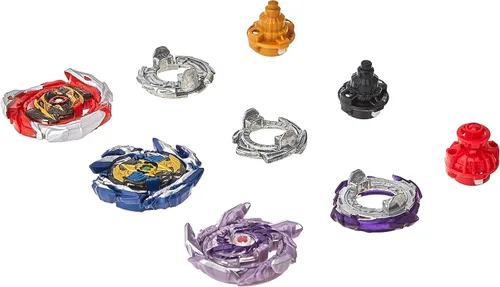 Beyblade Burst Surge Speedstorm Thunder Threat, paquete de 3 – Kolossal Fafnir F6, Spear Dullahan D6, Brave Roktavor R6 Juego de batalla Top Toys
