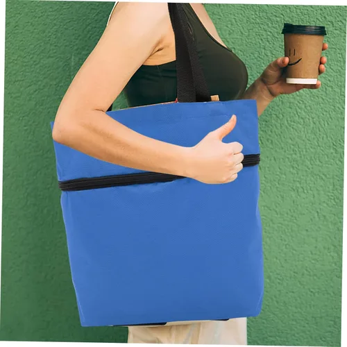 Miniatura 9 de Bolsa de almacenamiento plegable con ruedas, azul, 15 pulgadas de largo x 15 pulgadas de ancho x 12 pulgadas de alto