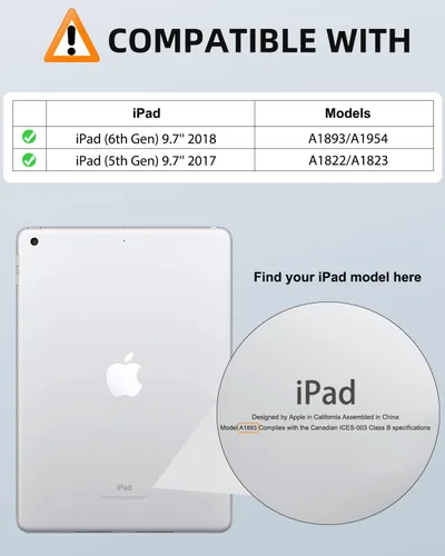 Miniatura 2 de MoKo Funda Compatible con iPad 9.7 de 2018/2017 6ª/5ª Generación - [Resistente] Funda Híbrida Protectora de Cuerpo Completo a Prueba de Golpes