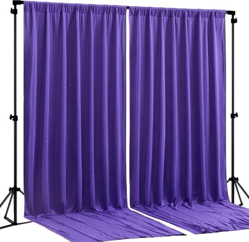 Miniatura 46 de Cortinas de Fondo Beige - Cortinas de Poliéster Sin Arrugas para Fotografía, Cortinas de Fondo para Fiestas, para Decoraciones de Baby Shower