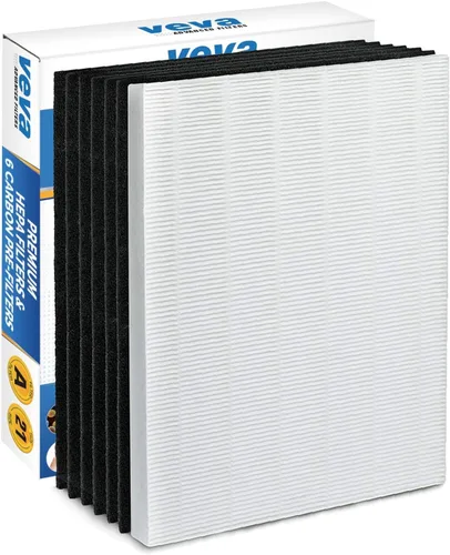 Verdadero filtro HEPA premium con 6 prefiltros de carbón activados compatibles con purificador de aire 115115 Tamaño 21, Filtro A y Purificador de