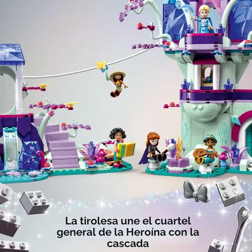Miniatura 5 de LEGO Disney La casa en el árbol encantada construible de 2 niveles con 13 mini-muñecas de princesas incluyendo a Jasmine, Elsa y Moana, regalo
