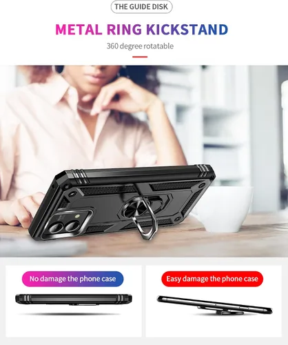 Miniatura 7 de Funda para Moto G Stylus 2023 5G en coche, soporte de anillo de metal, armadura anti caída completa, material de TPU + PC para Moto G Stylus 2023 5G