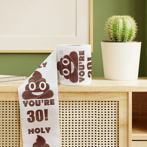 Miniatura 9 de Decoraciones de cumpleaños número 30 para hombres y mujeres, ideas de regalos de 30 años para él y ella, rollo de papel higiénico de broma 30 Años
