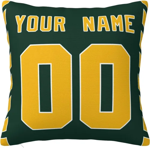 Miniatura 20 de Fundas de almohada personalizadas decorativas con nombre y número, fundas de almohada cuadradas para sofá, dormitorio, silla de automóvil