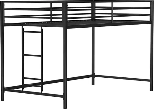 Miniatura 8 de Cama baja de tamaño individual para niños, cama alta para niños, tamaño individual, marco de cama de metal para niños y niñas, cama baja junior