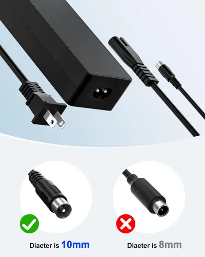 Miniatura 3 de VHBW Cargador eléctrico de 42 V para bicicleta Nakto con enchufe RCA compatible con Nakto 36V Camel Fashion Elegance Pony Mini Cruiser eBike