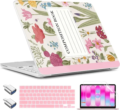 Miniatura 40 de TWOLSKOO Funda para MacBook Neo de 13 pulgadas 2026 A3404 A18 Pro Chip, carcasa rígida de plástico con adaptador tipo C, 2 fundas para cámara web