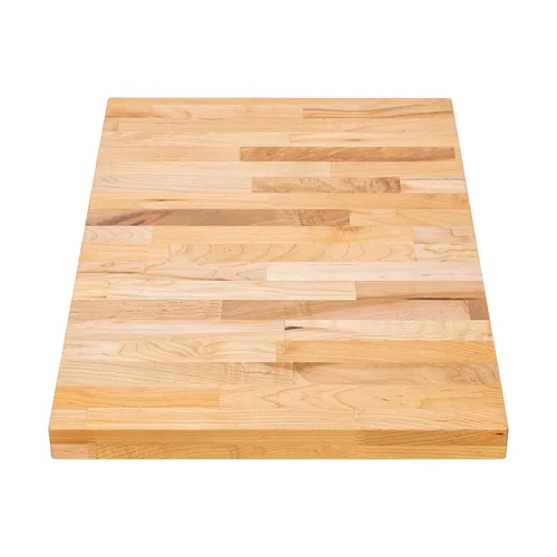 Miniatura 8 de DuraSteel Mesa de madera maciza, encimera de bloque de carnicero de 24 x 12 pulgadas, tabla de cortar de madera de losa de arce natural para mesa