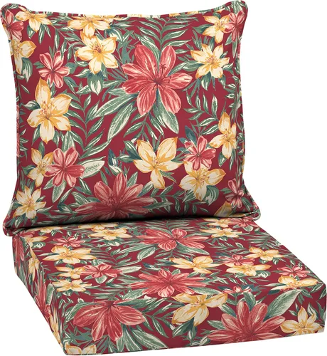 Miniatura 95 de Arden Outdoor Deep Seat Cushion Set, 24 x 24 pulgadas, Cojín para patio resistente al clima, a la lluvia y a la decoloración para silla, sofá y sofá