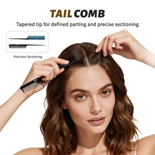 Miniatura 5 de Cepillo de pelo Balon para mujeres y hombres, juego de cepillo de paleta de 4 piezas, cepillo desenredante, peine para cabello largo, grueso, fino