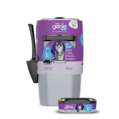 Miniatura 11 de Litter Genie Style Pail - Caja de arena para gatos, sistema de eliminación de desechos para control de olores, incluye 1 bolsa de repuesto cuadrada
