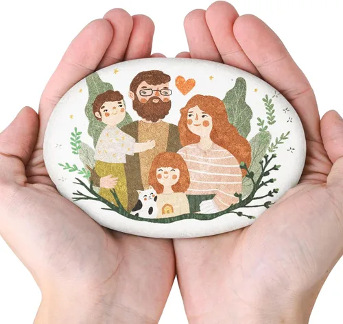 Miniatura 15 de Rocas de río para pintar 12 piezas, rocas grandes de 3.5 a 5 pulgadas, piedras lisas planas para pintar, rocas de manualidades para pintar