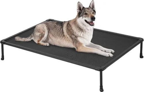 Miniatura 17 de Veehoo Cama Elevada para Perros a Prueba de Masticación - Catre Elevado Refrescante para Mascotas, Malla Transpirable, Lavable y Antideslizante