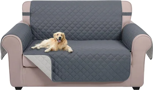 Miniatura 103 de U-NICE HOME Funda de sofá reversible para perros con correas elásticas, resistente al agua, protector de muebles para mascotas, funda de sofá