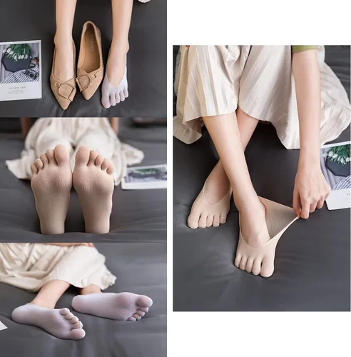 Miniatura 5 de 5 pares de calcetines de compresión Ortho, calcetines de yoga para mujer que no se ven