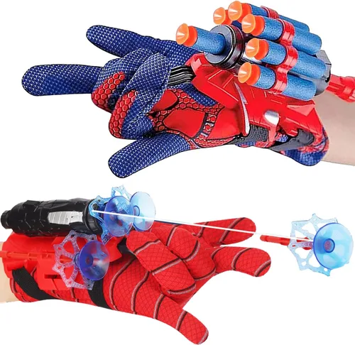 Miniatura 10 de 2 Piezas Lanzador de Telaraña de Muñeca - Lanzatelarañas de Alta Precisión para Cosplay, Juego de Roles y Diversión al Aire Libre - Correa