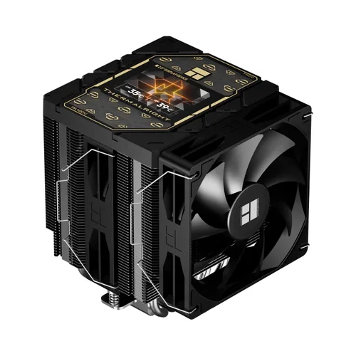 Miniatura 8 de Thermalright Peerless Assassin 120 Vision MAX ARGB Enfriador de aire negro para CPU, radiador de doble torre 2150RPM, pantalla IPS de resolución