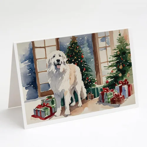Miniatura 174 de Caroline's Treasures DAC2753GCA7P Paquete de 8 tarjetas de felicitación navideña acogedora de Husky siberiano Tarjetas en blanco con sobres