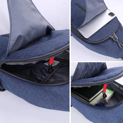 Miniatura 90 de WATERFLY Bolsa pequeña de senderismo: mochila cruzada para el pecho, mochila para hombres y mujeres con correa de hombro agradable a la piel