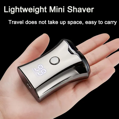 Miniatura 6 de Mini afeitadora eléctrica de viaje para hombres, afeitadora electrónica lavable de tamaño de bolsillo, recargable, portátil, inalámbrica, pequeña