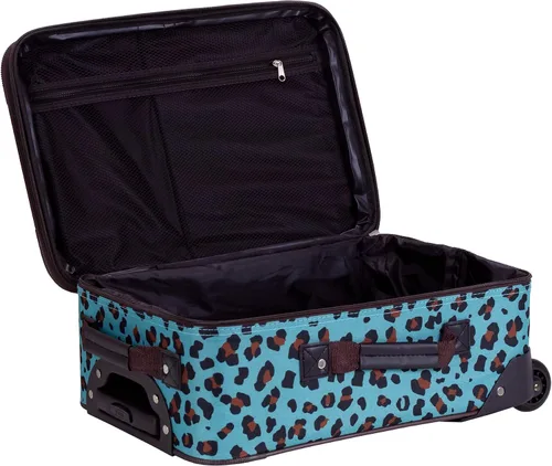 Miniatura 6 de Rockland Jungle Softside Juego de maletas verticales, Azul Leopard), F125