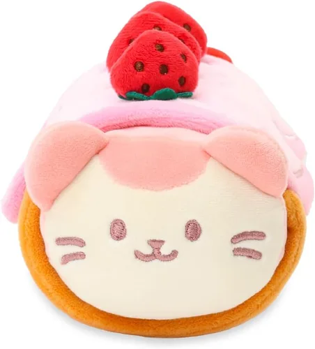 Miniatura 2 de Anirollz Kittiroll de peluche en atuendo de pastel enrollado – Animal de peluche kawaii con disfraz extraíble – Bonito juguete de peluche blando