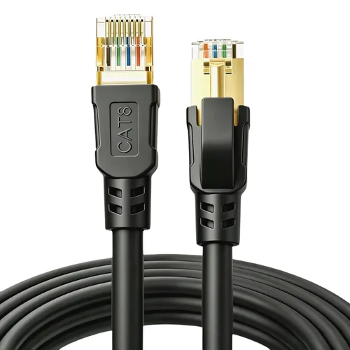 DDMALL Cable Ethernet CAT8 de 1.5 pies, 3 pies, 6 pies, 10 pies, 15 pies, 20 pies, 25 pies, 30 pies, 40 pies, 50 pies, 65 pies, 100 pies, de alta