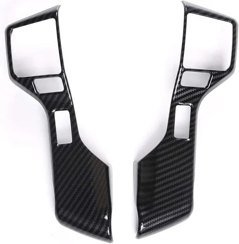 Miniatura 6 de Tocatus Cubierta del volante para Toyota 4Runner Tacoma Tundra 2015-2022, fibra de carbono ABS, 2 unidades (6 agujeros)