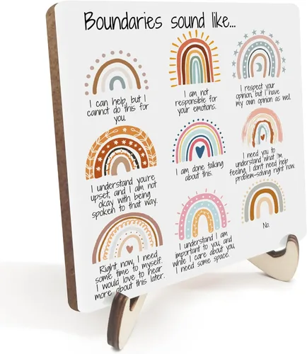 Miniatura 7 de Decoración inspiradora de oficina y trabajo, decoración rústica de madera para escritorio, regalos de salud mental, terapia, regalos de CannotControl