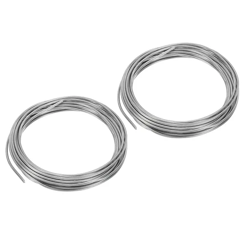 Miniatura 11 de Patikil 99.99% alambre de zinc de alta pureza, 2 rollos, calibre 17, alambre suave para cuentas de 0.059 in para experimentos de laboratorio