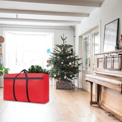 Miniatura 5 de HikooLSS Bolsa pequeña de almacenamiento para árbol de Navidad de 4 pies/5 pies, resistente, reutilizable, tela Oxford 600D, bolsa para árbol