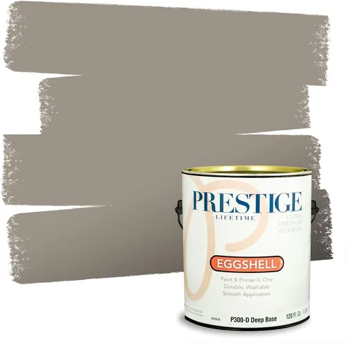 Miniatura 118 de PRESTIGE Paints - Pintura interior e imprimación en uno, 1 galón, cáscara de huevo, pimienta envejecida