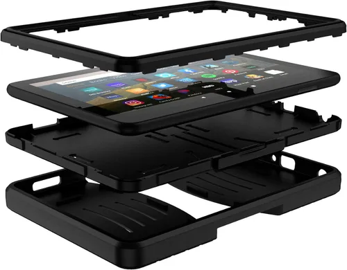 Miniatura 2 de EpicGadget Funda híbrida resistente para Amazon Fire HD 8 / Fire HD 8 Plus (12ª generación, lanzada en 2022) con función atril + 1 protector