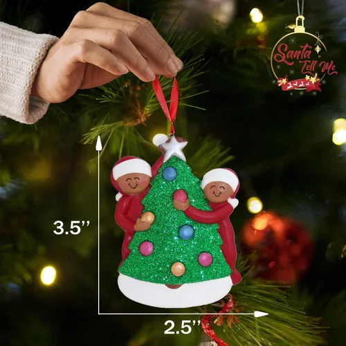 Miniatura 3 de Adorno de Primera Navidad 2025 Personalizado para Parejas – Regalo Personalizado de Nuestro Primer Año Juntos para Parejas – Adorno de Primera