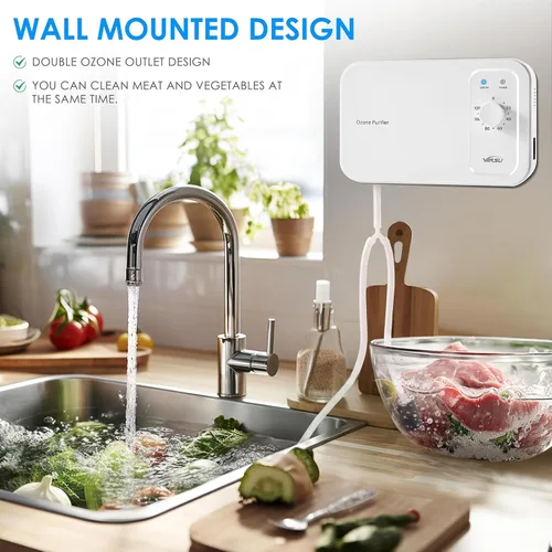 Miniatura 2 de Máquina multiusos de ozono de 800 mg/h,Burbujero de ozono para purificar agua y aire,Ozonador de agua portátil para alimentos F&V Home Hunting Cold