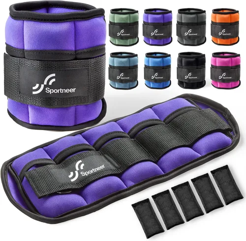 Miniatura 12 de Sportneer Adjustable Ankle/Wrist Weights for Men Women Kids, Weighted Leg & Cuff Strength Training for Yoga Walking Running Aerobics Gym Fitness