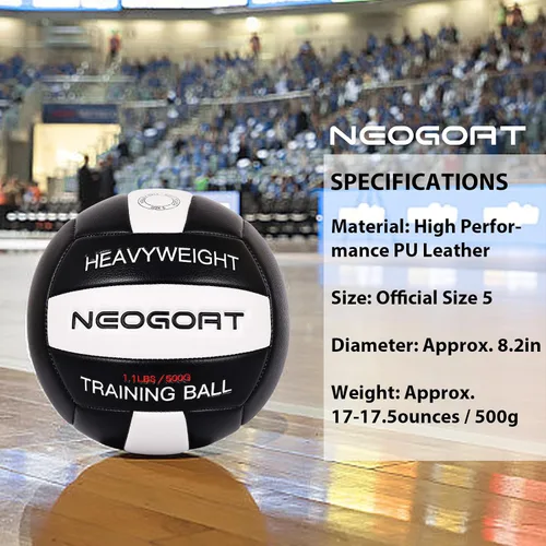 Miniatura 8 de Balón de voleibol pesado de 1.1 libras para colocadores, entrenador de saque, equipo de entrenamiento de voleibol pesado para colocadores, tamaño 5