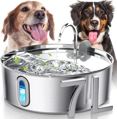 Miniatura 13 de Fuente de Agua de Acero Inoxidable para Perros y Gatos con Cuenco y Filtros de Reemplazo, Ideal para Perros Grandes, Gatos y Hogares con Múltiples