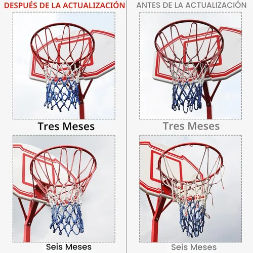 Miniatura 2 de NEIJIANG Red de baloncesto de repuesto, actualización 2025, redes de baloncesto profesionales gruesas resistentes para exteriores, resistente a