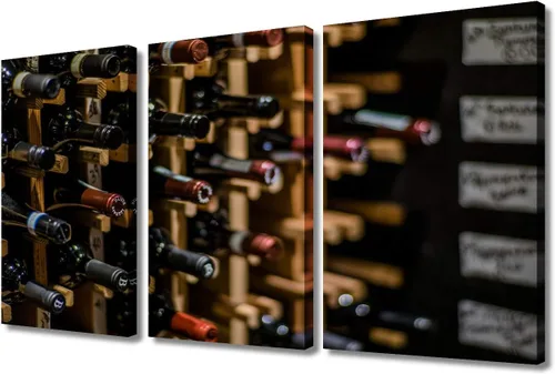 Miniatura 12 de Obra de arte para paredes del hogar, 3 paneles de letras de vino tinto, pinturas de corcho, impresiones HD, arte de pared de corcho de vino sobre