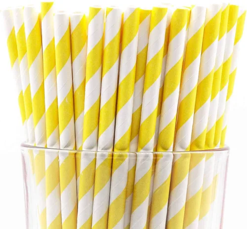 Miniatura 13 de Paquete de 150 pajitas de papel biodegradables con lunares rojos de 4 capas (compostables, no tóxicas, sin BPA)