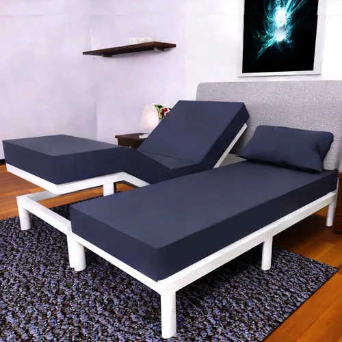 Miniatura 23 de Top Split King - Juego de sábanas para cama ajustable, 4 piezas con bolsillos profundos, sábanas de microfibra de doble cepillado, sábana bajera