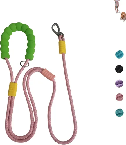 Miniatura 12 de Correa de perro manos libres, cintura elástica ajustable y correa cruzada con mango cómodo, cuerda de nailon resistente para perros pequeños a Negro