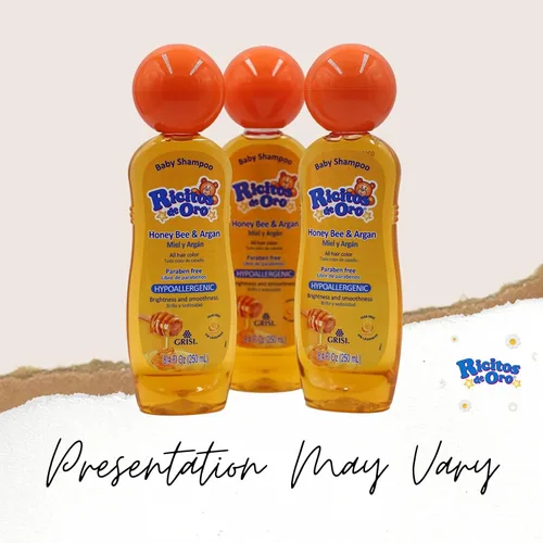 Miniatura 2 de Ricitos de Oro Shampoo de Miel para bebé, Producto sin parabenos para la delicada piel del bebé, 250 ml cada una, 3 Botellas.