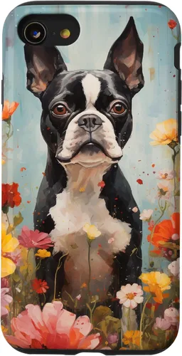 Miniatura 18 de Boston Terrier in Flower Garden Dog Art Lovers Design Case for iPhone 17