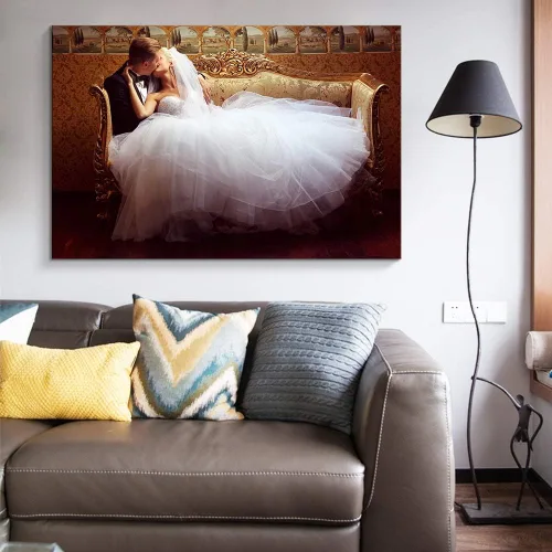Miniatura 5 de NWT Impresiones en lienzo personalizadas con tus fotos para bodas, cuadros de lienzo personalizados para pared para imprimir enmarcadas de 8 x 10